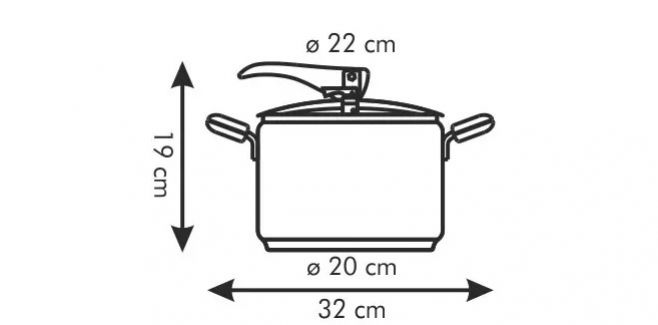 Kinekus Hrniec tlakový nerez 5L, priemer 22cm, MAGNUM Tescoma
