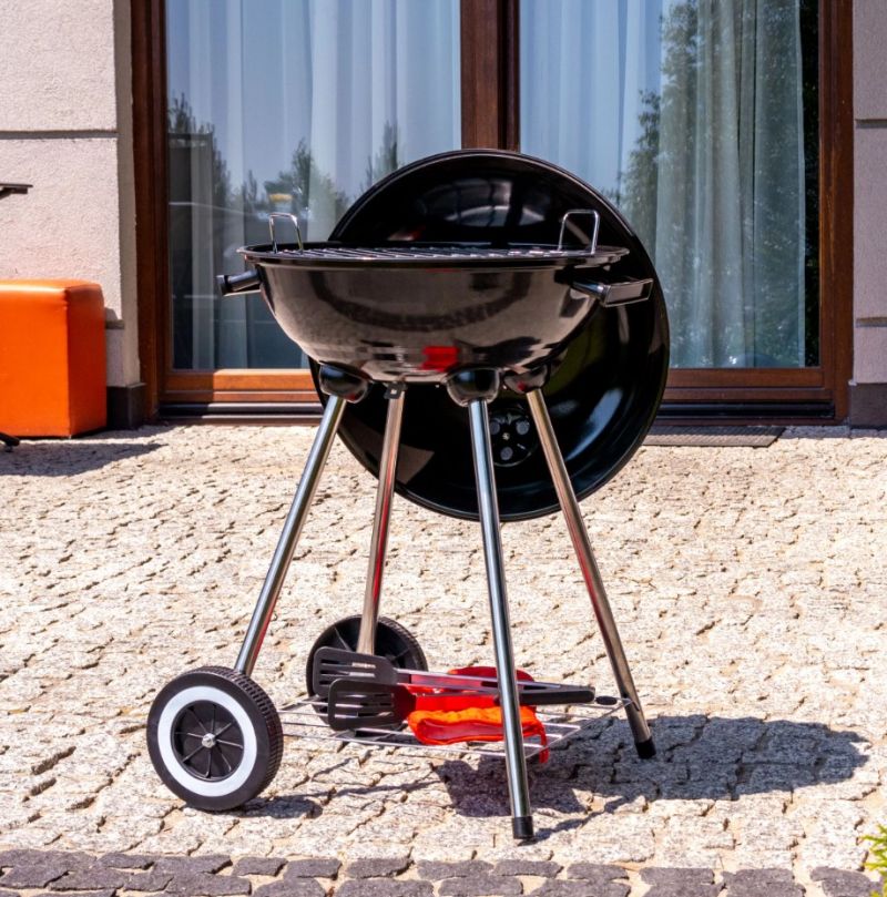 Gril s krytom, na drevené uhlie, záhradný, okrúhly, 38cm, MIR230 foto6