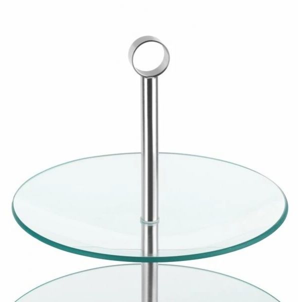 Kinekus Podnos na koláče, sklenený, 3 poschodový, okrúhly, etažérka, 20cm, 25cm, 29cm