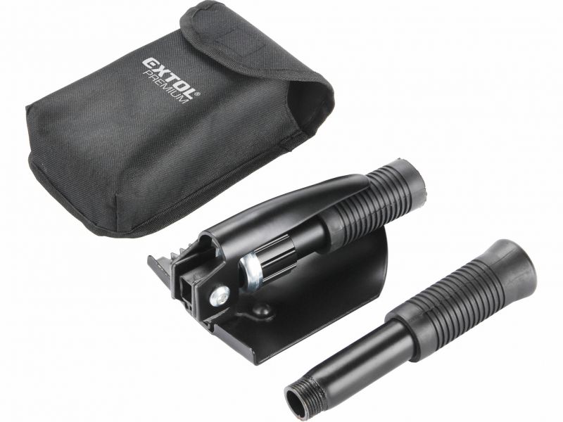 EXTOL PREMIUM Lopatka skladacia s motyčkou 40cm, šírka 9,5cm, nylonové puzdro na opasok