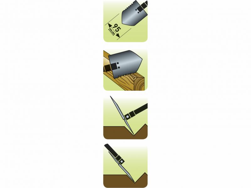 EXTOL PREMIUM Lopatka skladacia s motyčkou 40cm, šírka 9,5cm, nylonové puzdro na opasok