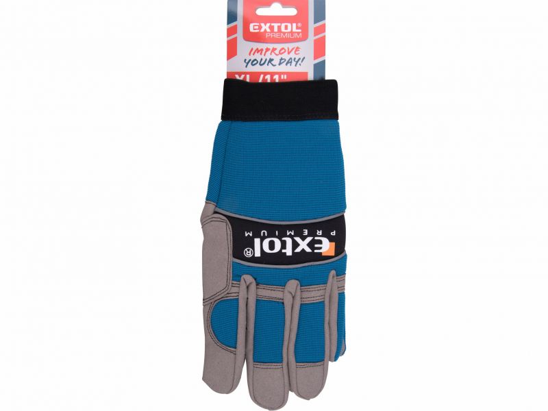 EXTOL PREMIUM Rukavice koža/syntetika, antivibračne 240mm