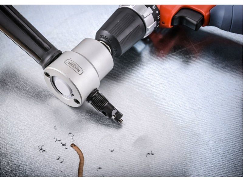 EXTOL PREMIUM Nadstavec na strihanie plechu do vŕtačky, max. 2mm