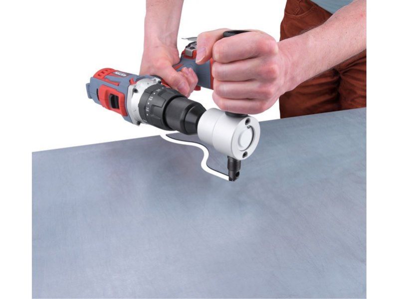 EXTOL PREMIUM Nadstavec na strihanie plechu do vŕtačky, max. 2mm
