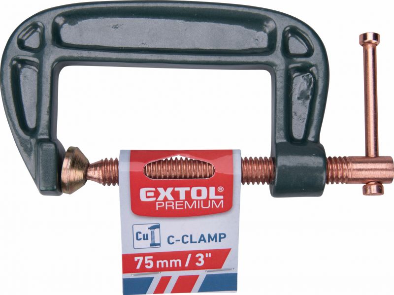 EXTOL PREMIUM Svorka zamocnicka tvar C 75mm EXTOL PREMIUM