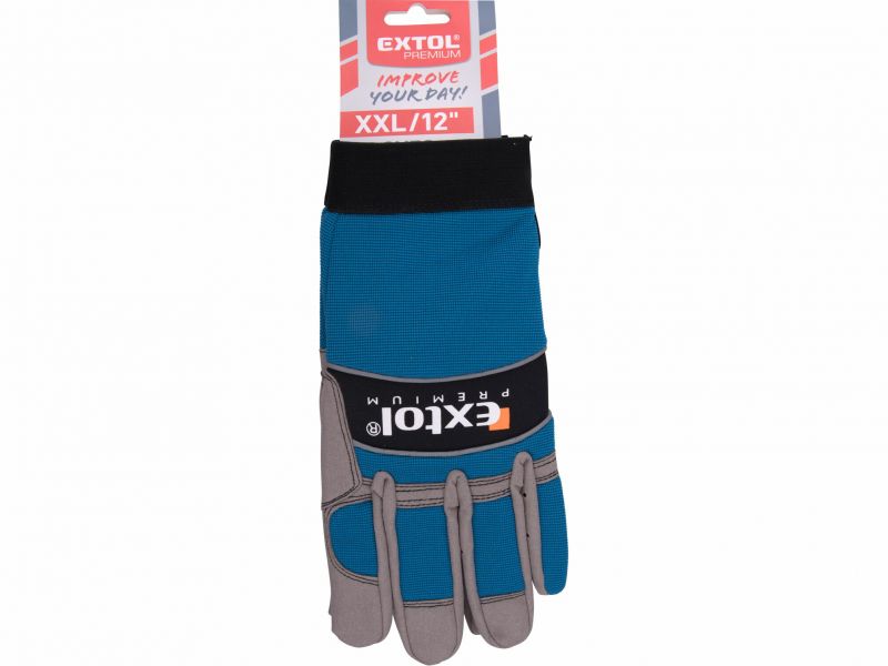 EXTOL PREMIUM Rukavice koža/syntetika antivibračné, 253mm