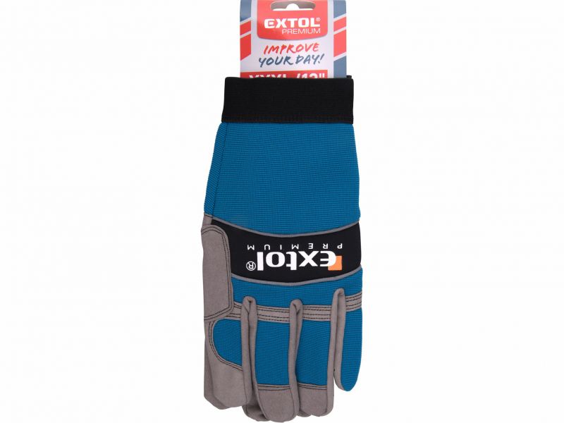 EXTOL PREMIUM Rukavice koza/syntetika antivibracne 258mm
