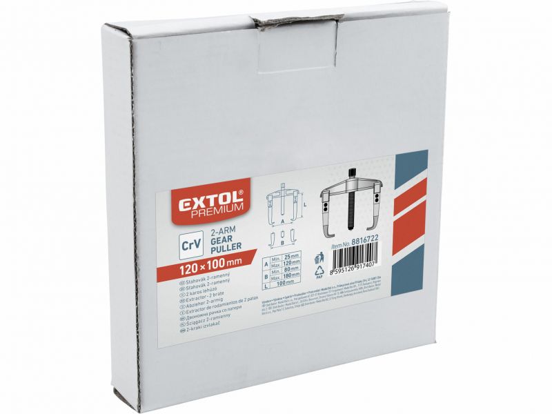 EXTOL PREMIUM Sťahovák 2 - ramenný, 120x100mm