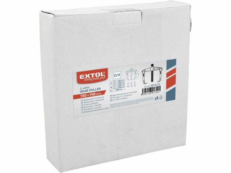 EXTOL PREMIUM Sťahovák na ložiská 2-ramen. s gulôčkou, Cr-V 150mm