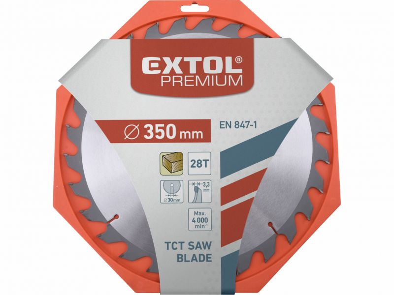 EXTOL PREMIUM Kotúč pílový s SK plátkami 350x2,5x30mm