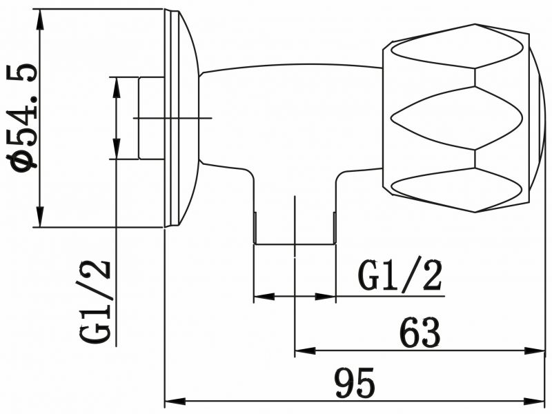Kinekus Ventil rohovy G 1/2"