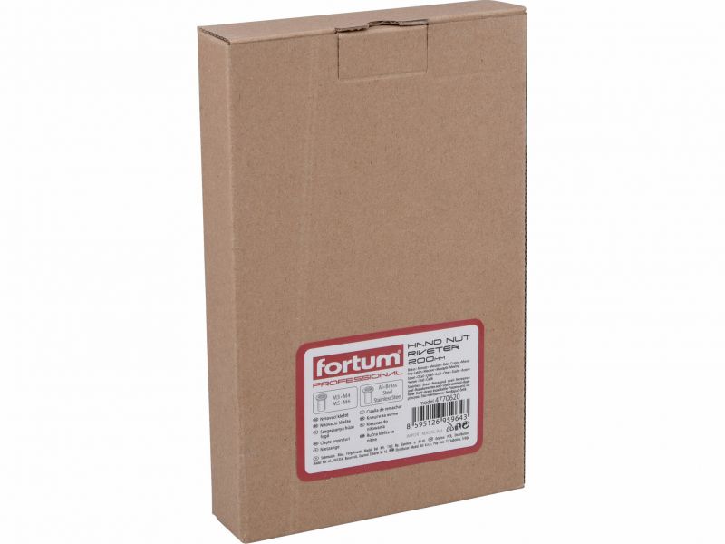 FORTUM Kliešte nitovacie pakové pre matice M3-M6 200mm