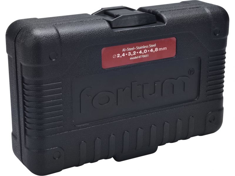 FORTUM Nadstavec na nitovanie do vŕtačky, pr.2,4-4,8mm, CrMoV