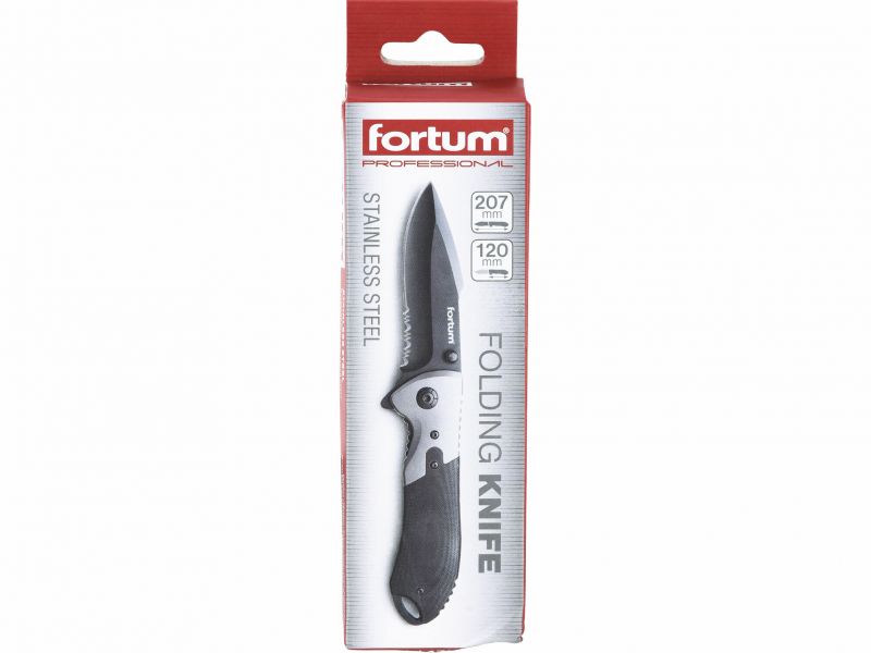 FORTUM Nôž zatvárací s poistkou dl. 120/207mm, čepel 3mm