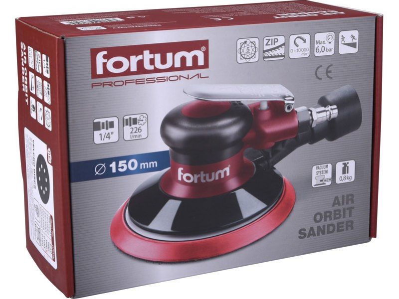 FORTUM Brúska excentrická pneumatická, priemer 150mm, 0-10000/min