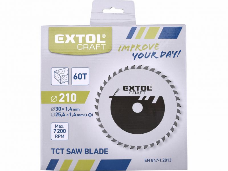 EXTOL CRAFT Kotúč pílový s SK plátkami, 210x1,8x30mm, 30Z