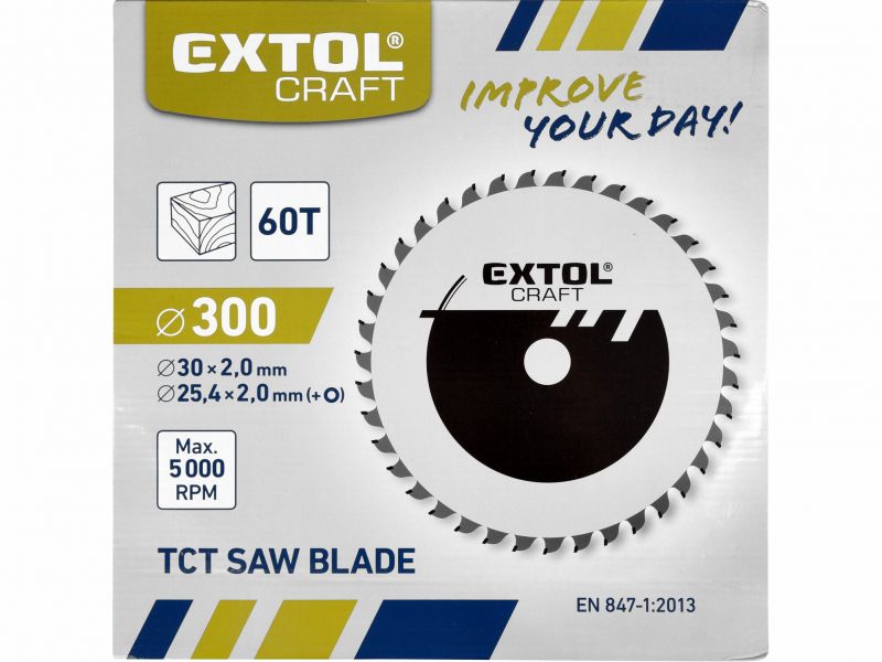EXTOL CRAFT Kotúč pílový s SK plátkami, 300x2,2x30mm, 60Z