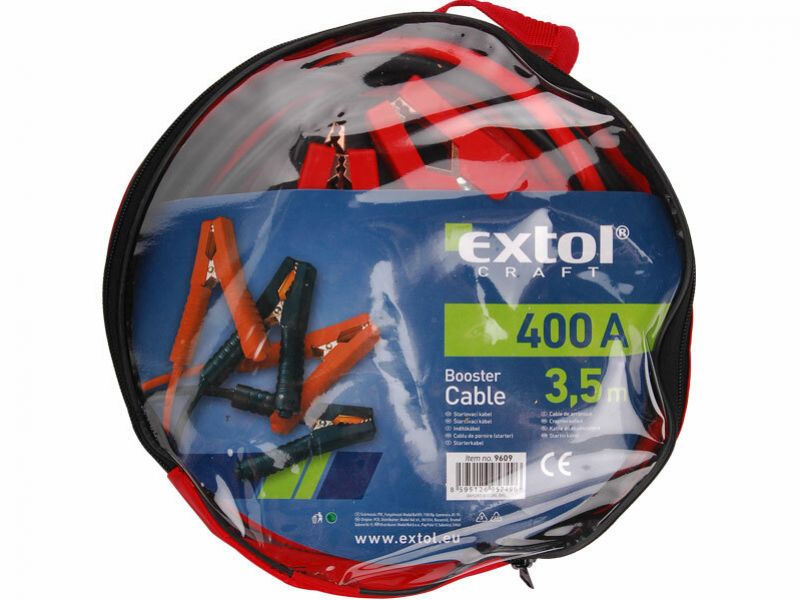EXTOL CRAFT Kábel štartov. 400A dlzka 3,5m 2ks