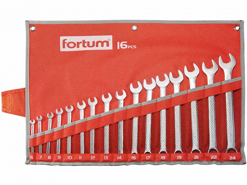 FORTUM Kľúče očko-vidlic. 16-diel. Fortum