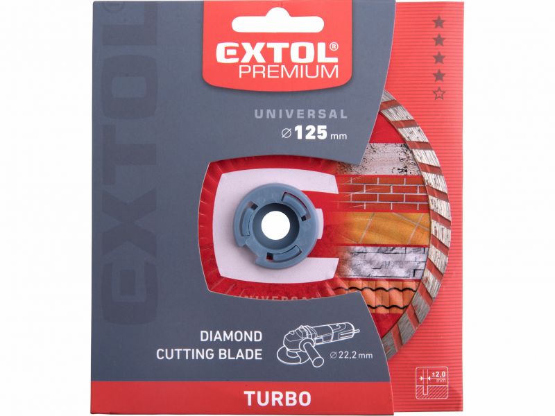 EXTOL PREMIUM Kotúč diamant 125mm TURBO EXTOL
