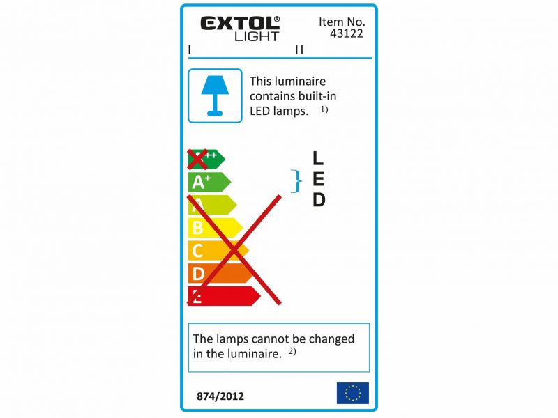 EXTOL LIGHT Svietidlo LED nabíjateľné, 10W, 800lm/100cd