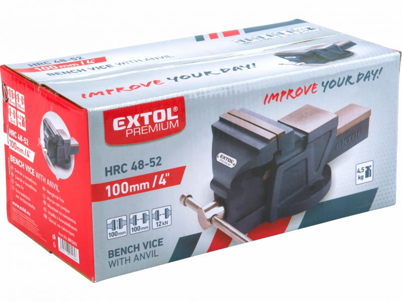 EXTOL PREMIUM Zverák 100mm s kovadlinou