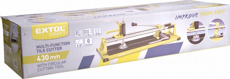 EXTOL CRAFT Rezačka na obkladačky s vykrajovačom 400mm