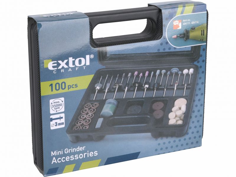 EXTOL CRAFT Nadstavce na priamu brusku 100ks