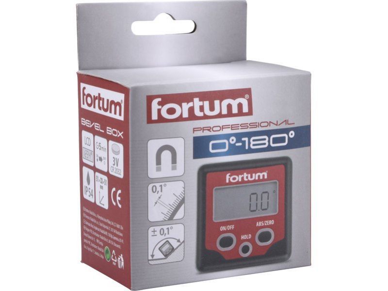 FORTUM Digitálny sklonomer, rozsah merania 0,05-40m