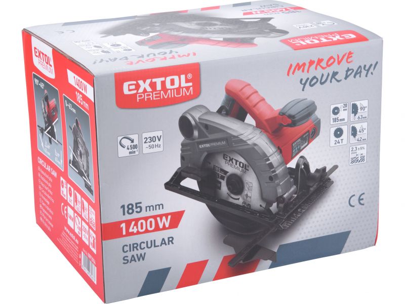 EXTOL PREMIUM Píla kotúčová 1400W, kotúč 185mm