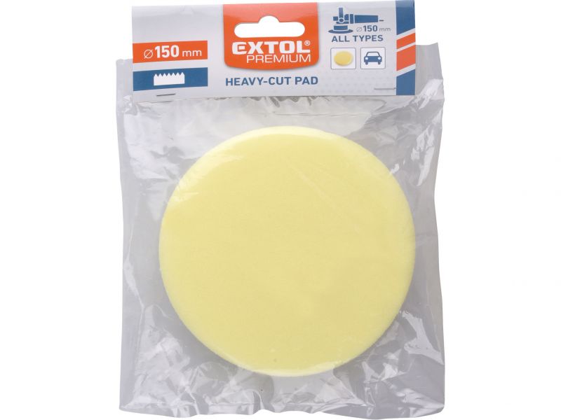 EXTOL PREMIUM Kotúč leštiaci penový so suchým zipsom, T80, priemer 150mm