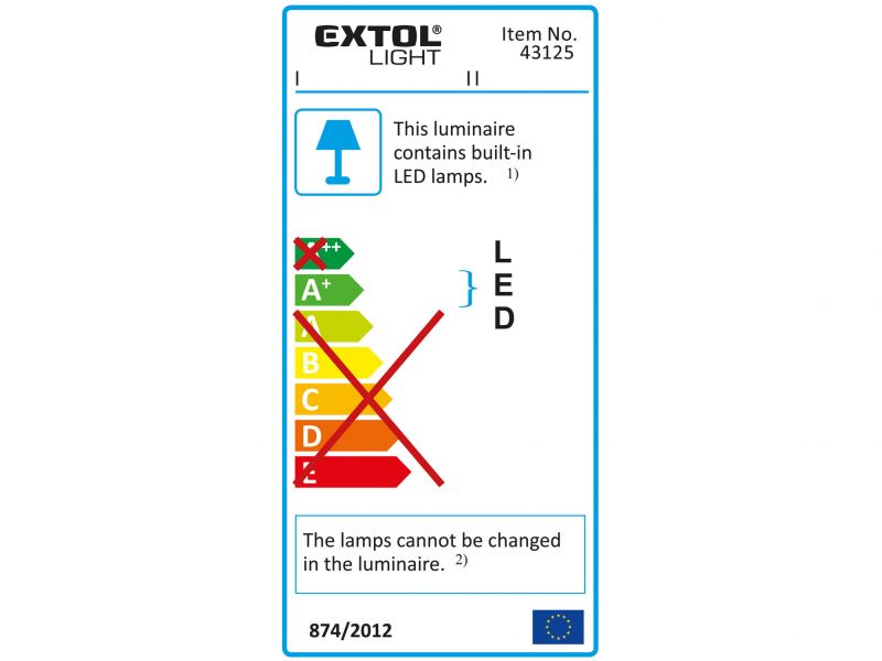 EXTOL LIGHT Svietidlo nabíjateľné LED, 20W, 1400lm, 11,1V Li-ion, 4400mAh, IP65, 12+230V foto5