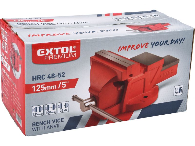 EXTOL PREMIUM Zverák 125mm s kovadlinou