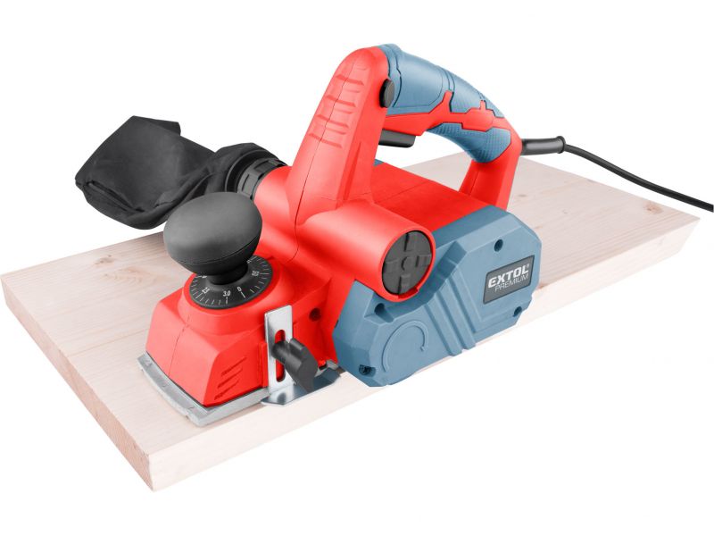 EXTOL PREMIUM Hoblík falcovací, 900W, nôž 82x3mm, 14500 ot/min, drážkovanie 24mm