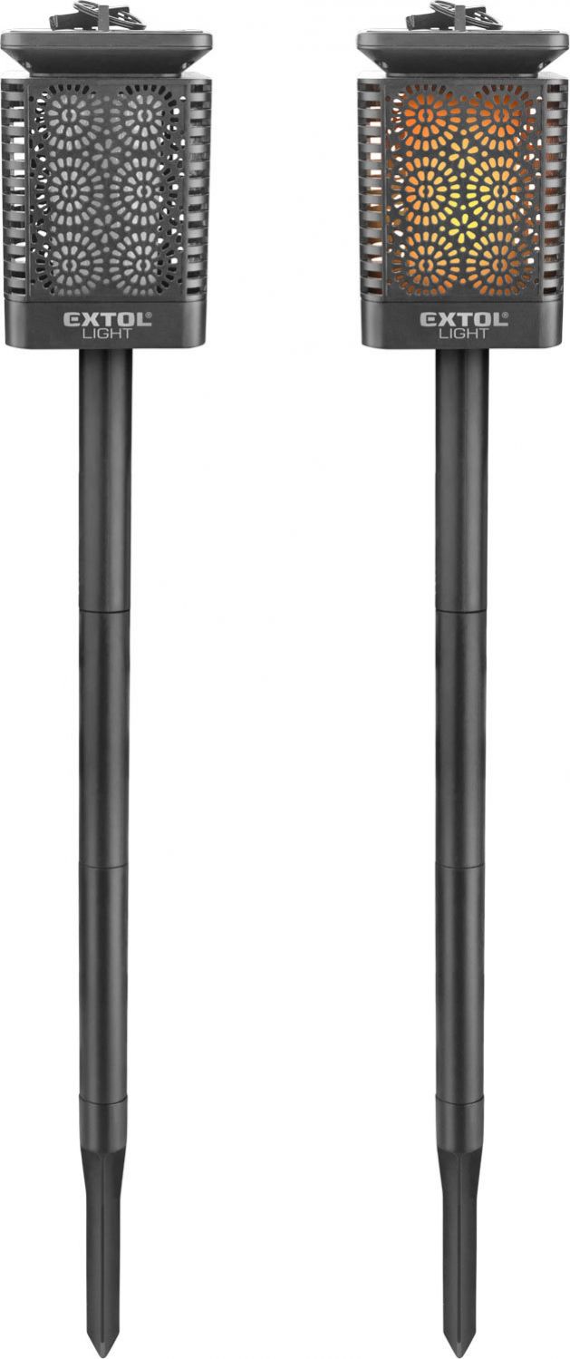 EXTOL Svetelná pochodeň solárna, efekt "plameň", 12xLED, 1,2V/0,6Ah NiMH, EXTOL LIGHT