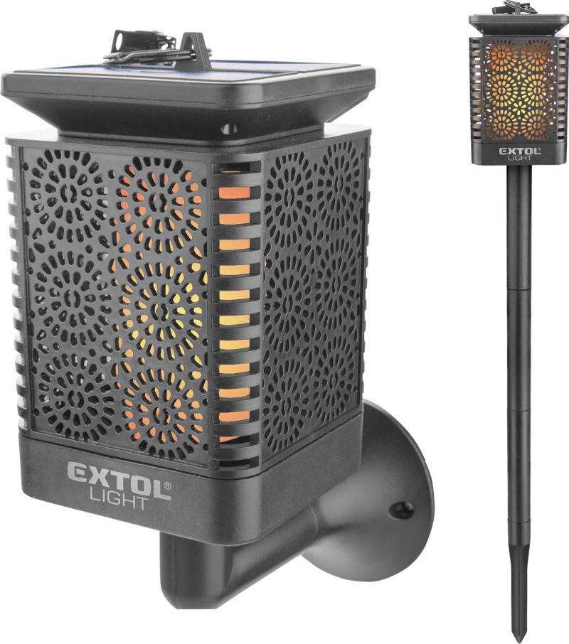 EXTOL Svetelná pochodeň solárna, efekt "plameň", 12xLED, 1,2V/0,6Ah NiMH, EXTOL LIGHT