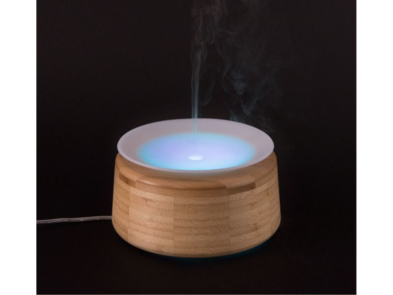 Kinekus Aróma difuzér BASE, bambus, 12W, 100ml, 15(+-3)ml/h, LED multicolor