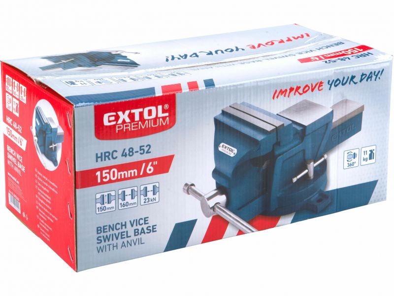 EXTOL PREMIUM Zverák otočný 150mm s kovadlinou