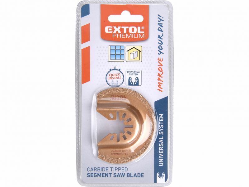 EXTOL PREMIUM Kotúč segmentový na na keramiku a porobetón 64mm, volfrám