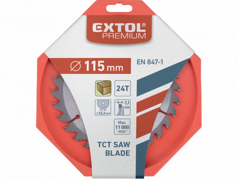 EXTOL PREMIUM Kotúč pílový s SK plátkami, 140x2,0x16mm, 30z