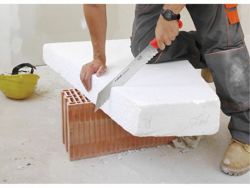 EXTOL PREMIUM Nôž na stavebné izolačné hmoty 480/340mm, antikoro, plastová rukoväť