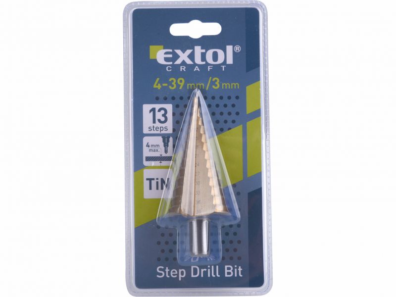 EXTOL CRAFT Vrták stupňovitý 4-39mm/3mm, 13 otvorov