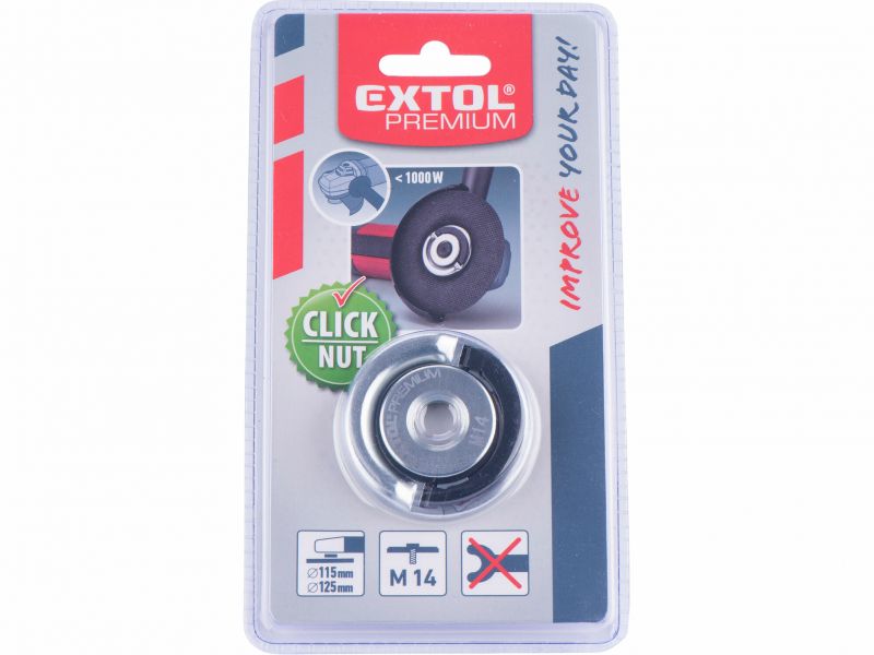 EXTOL PREMIUM Matica upínacia pre uhlovú brúsku beznástrojová, M14, 60g