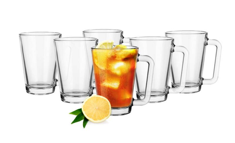 Hrnček s uchom na kávu, čaj, sklenený, 250 ml, LAURA GLASMARK foto3