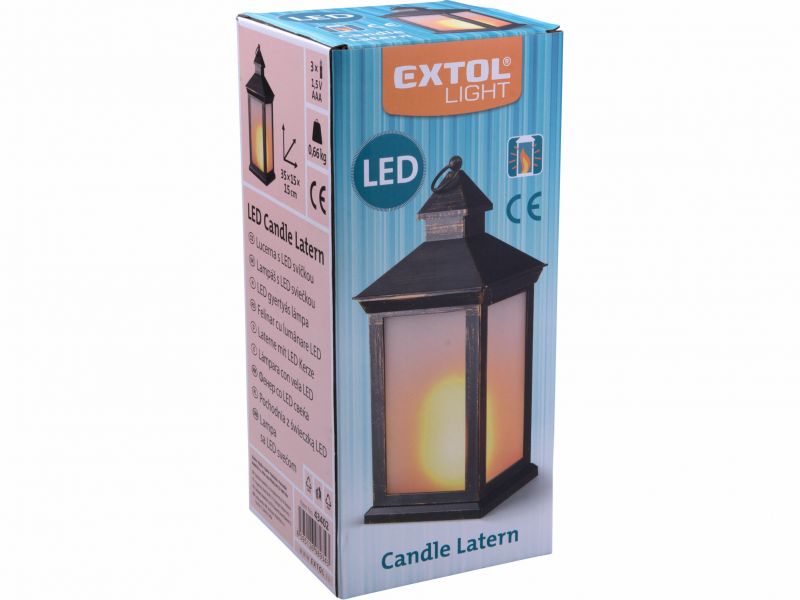 EXTOL Lampáš LED s plameňom, lucerna 54xSMD LED, EXTOL LIGHT