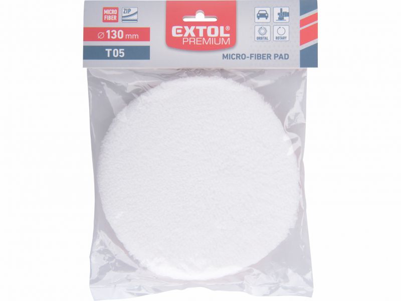EXTOL PREMIUM Kotúč leštiaci microvlákno 130x6mm, T05