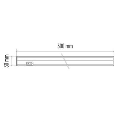 EMOS LED osvetlenie T5 lišta 300mm, 5W neutrálna biela