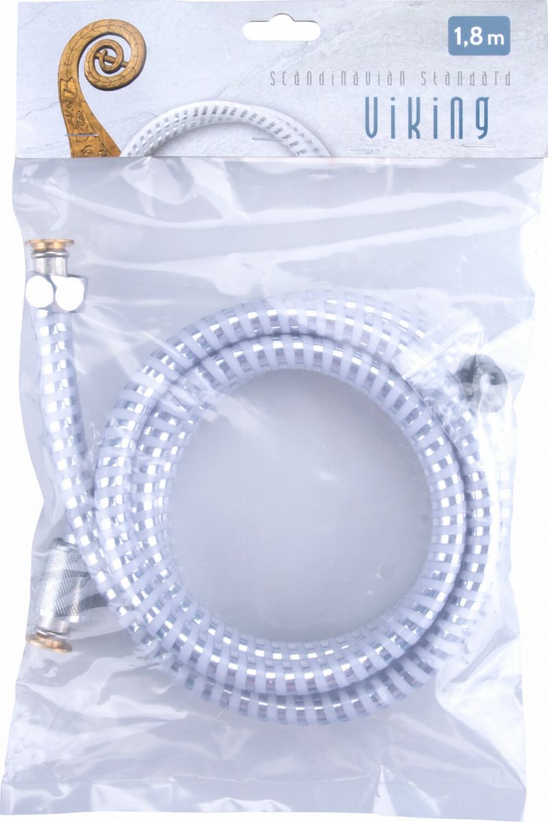 Kinekus Hadica sprchová PVC 1.8M, bielo-strieborná