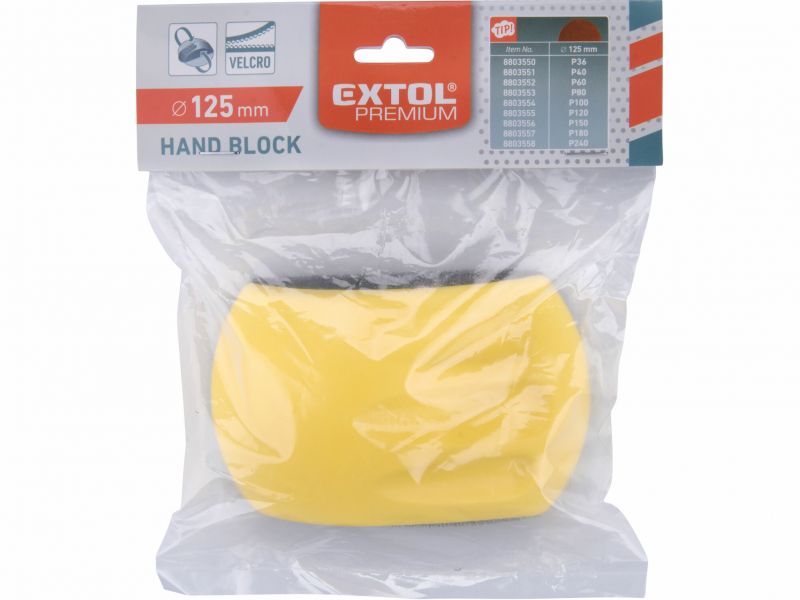 EXTOL PREMIUM Držiak na brúsne výseky, 125mm, suchý zips