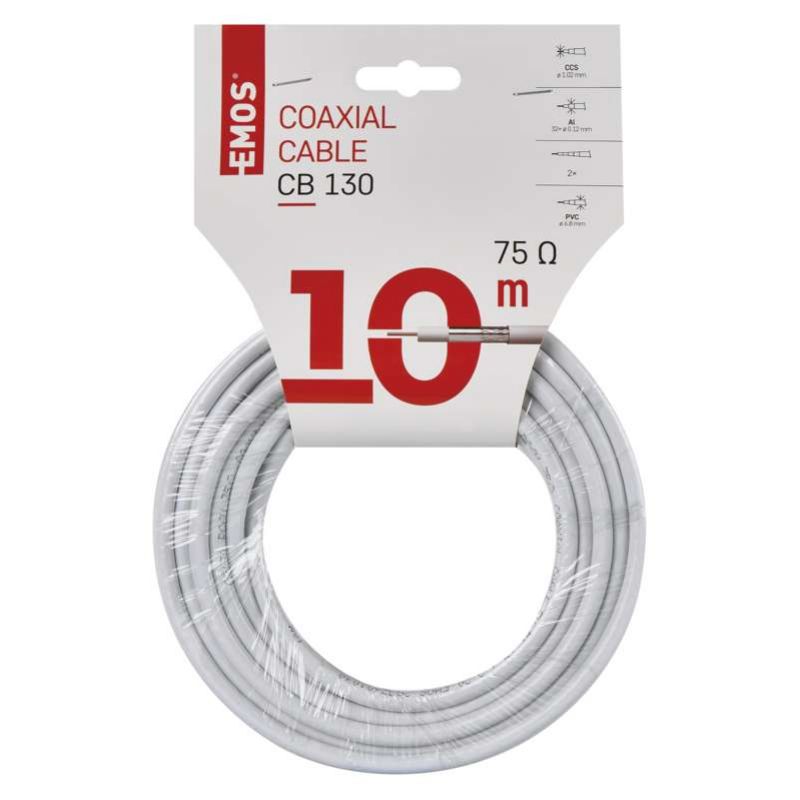 EMOS Koaxiálny kábel CB130, 10m